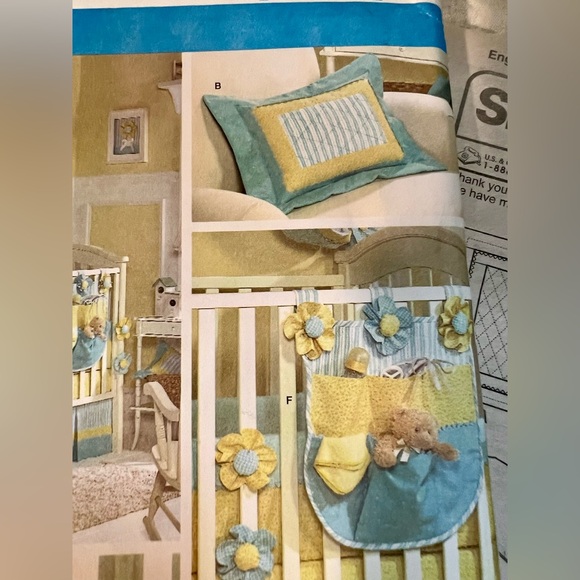 Simplicity Pattern #3795 Baby Nursery Shirley Botsford Designs Uncut Flowers - Picture 7 of 9